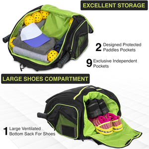 Bolsa Deportiva Personalizada para Pickleball con Compartimento para Zapatos, Mochila Personalizada para Llevar al Gimnasio, Bolsa de Tenis, Mochila con Soporte para Raquetas - Product Image 4