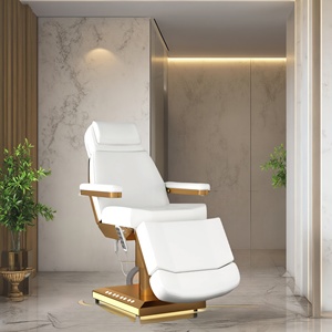 Golden Base Electric Massage Bed for Beauty Salons Spa Lash Tattoo Therapy School Hotel Gym-Facial Bed Furniture - Product Image 3
