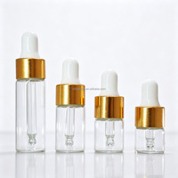 En stock – Mini flacons compte-gouttes en verre de 1 ml, 2 ml, 3 ml, 5 ml – Échantillons pour huiles essentielles, parfums, voyage – Contenants compte-gouttes portables pour DIY