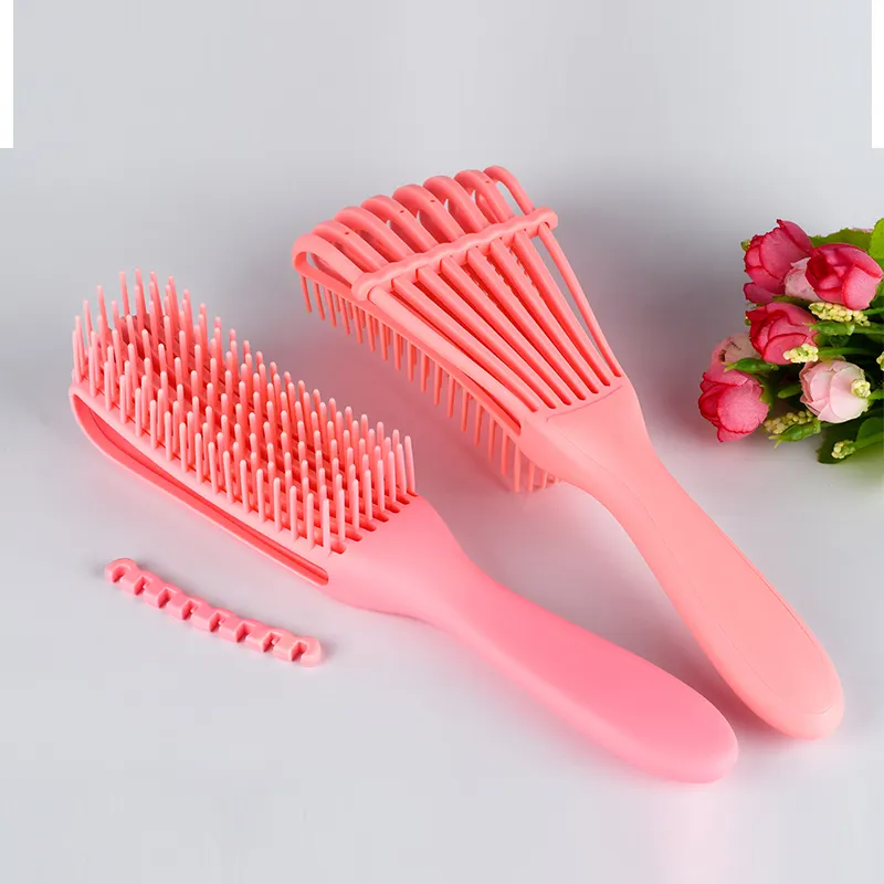 High quality guarantee women professional detangling hair brush for Afro America 3a to 4c kinky wavy curly