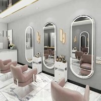 Miroir de Salon GEDO Vente en Gros Haute Qualité pour Coiffeur, Meuble de Salon en Aluminium pour Salon de Coiffure et Esthétique avec Lumières LED