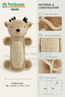 Jouet pour chien en peluche renne mignon, couineur, interactif, léger, anti-ennui pour petits et moyens chiens, OEM MOQ 50