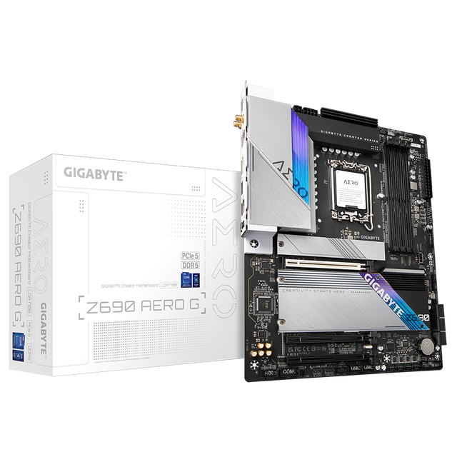 GIGABYTE INTEL Z690 AERO G Used Gaming Motherboard Supports 12th Gen Intel Processors with DDR5 Memory LGA1700 Socket