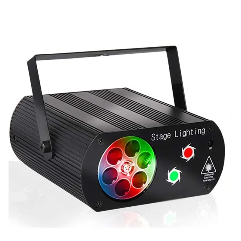 Portable Mini LED Disco Light Remote Control Sound Activated LED RGB Party Disco DJ Snowflake Laser Lighting