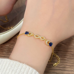 Fashion Jewelry <b>Bracelets</b> 18K Gold Plated CZ Zircon Trendy Cross Pearl <b>Bracelet</b> for Women - Product Image 3