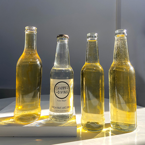 Botellas de vidrio transparente para refrescos o jugos, botellas de vidrio para cerveza, 330ml, 33cl, 12oz, venta al por mayor - Product Image 3