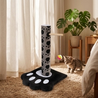 Nouvelle Conception Arbre à Chat en Forme de Patte Grande Tour d'Activités pour Chat avec Jouet Suspendu