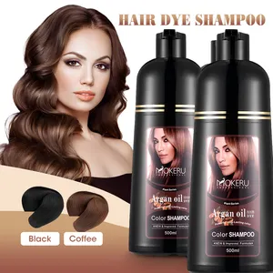 Champú mágico de color marrón oscuro para mujer, muestras gratuitas de tinte para el cabello, crema para el cabello, champú para teñir el cabello