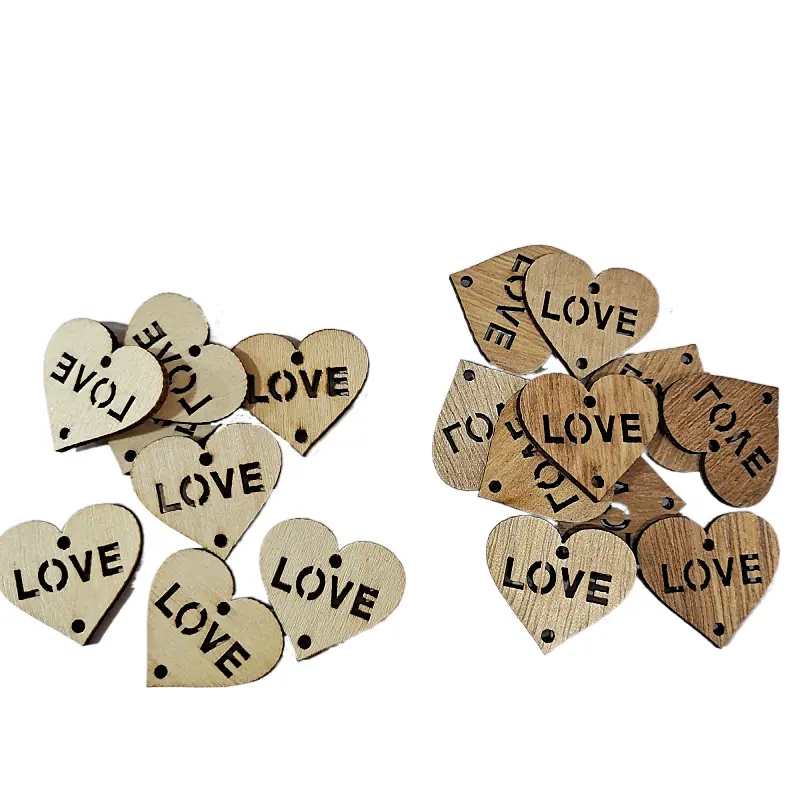 Wooden crafts creative gift small love pendant pendant Valentine's Day decoration DIY wood chip
