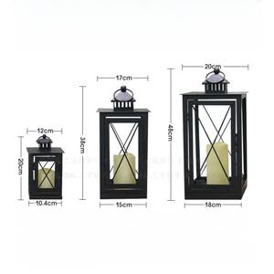 Lanterne à bougie <span class=keywords><strong>en</strong></span> <span class=keywords><strong>fer</strong></span> <span class=keywords><strong>forgé</strong></span> <span class=keywords><strong>sur</strong></span> <span class=keywords><strong>pied</strong></span>, coupe-vent, style europé<span class=keywords><strong>en</strong></span>, accessoire de mariage, ornement décoratif d'extérieur - Product Image 6