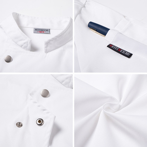 <span class=keywords><strong>Camicie</strong></span> a manica corta <span class=keywords><strong>per</strong></span> il lavoro in uniforme del ristorante Giacca da cuoco con chiusura a scatto da cucina moderna Fast Food - Product Image 6