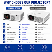 Projecteur laser 4K haute luminosité 7500 lumens avec déplacement de l'objectif et zoom manuel 1,6x