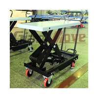 Directo de fábrica 250kg móvil Manual hidráulico tijera carretilla elevadora mesa elevadora para almacén