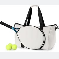 Sac de sport en toile tendance 30-40L imperméable avec protection RFID et port USB pour le tennis, le badminton, le paddle et le pickleball