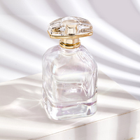 Flacon de parfum en verre de luxe de 50 ml avec logo personnalisé professionnel, estampage à chaud, flacon vide avec bouchon
