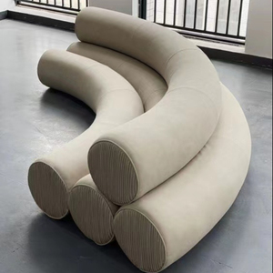 Divano moderno <span class=keywords><strong>di</strong></span> lusso in velluto Villa tessuto <span class=keywords><strong>arte</strong></span> divano doppio soggiorno Design divano personalizzabile mobili - Product Image 1