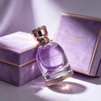 Flacon de parfum de luxe rechargeable au design moderne, 80 ml, flacon de parfum en verre recyclable avec couvercle doré