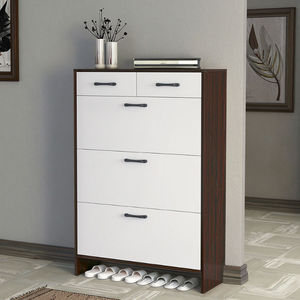 Narrow Hidden Foldable Shoe Storage <b>Cabinet</b> Modern Artificial Board Ultra Thin Dustproof Shoe Rack Apartment Living Room - Product Image 3