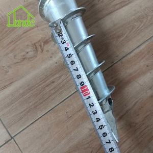 Ancrage de pieu <span class=keywords><strong>à</strong></span> vis au sol galvanisé <span class=keywords><strong>à</strong></span> chaud de 76mm de diamètre 1400MM de longueur <span class=keywords><strong>pour</strong></span> mât de drapeau - Product Image 3