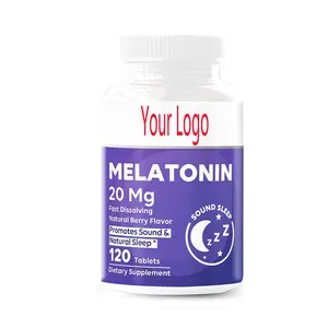 OEM 20mg Melatonin tablet suplemen pil untuk dewasa perawatan tidur tablet Melatonin