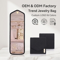 Vente en gros sac de voyage léger pliable pour bijoux sac de rangement portable pour bijoux sac de grande capacité durable multi-grille anneau boucle d'oreille bijoux