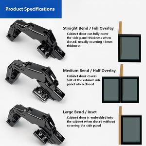 Engsel Pintu Kaca Bingkai Aluminium MONX Heavy Duty 180 Derajat, Engsel Sudut Besar untuk Kabinet, Soft Close - Product Image 6
