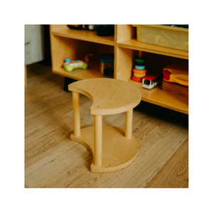 Holz-Kinderstuhl für Kleinkinder, Mond- und Ovalform, 20 cm, für Küche und Toilette, Töpfchentraining, Badezimmer, Kinderhocker - Product Image 1