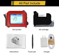 Imprimante jet d'encre portable multifonctionnelle automatique pour le codage de la date de péremption et du numéro de lot, imprimante pour cartes et tubes, compatible avec tous les matériaux