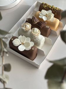 Cajas de Embalaje Ecológicas para Panadería, Caja para Pastel de Sushi con Ventana, Caja para Donuts, Helados, Pasteles, Galletas, Brownies, Bandeja de Papel para Empacar - Product Image 1