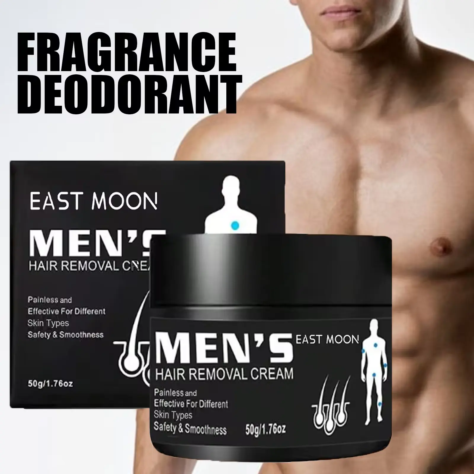 50g Smooth Hair Removal Cream for Men Painless Permanent Body Removal Cream