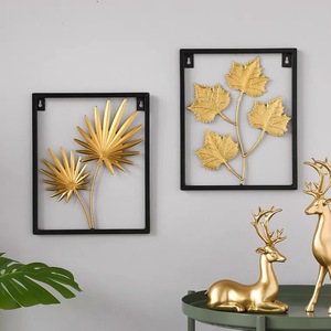Decoración de pared de salón de estilo nórdico, dormitorio creativo, girasol, hoja de ginkgo, colgante de pared, de TV Fondo, colgante de pared - Product Image 5
