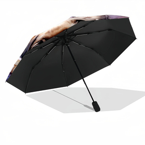 1 Parapluie pliant personnalisé avec nom de chiot Pug, portrait d'animal de compagnie, impression UV, sans MOQ, commande unique, Payung Custom - Product Image 5