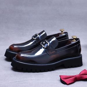 Leather Shoes for Men Loafers for Business Formal Wear <b>Extra</b>-<b>large</b> Size Genuine Leather Cowhide One Piece slip on - Product Image 1