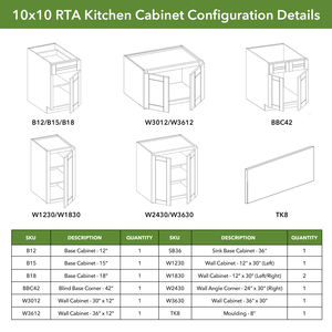 Conjunto Completo de Armário de Cozinha Shaker Americano Branco de Alta Qualidade 10x10 para uma Cozinha Luxuosa Completa - Product Image 2