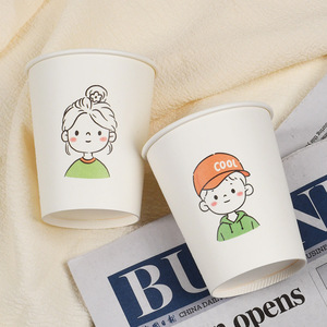 Vaso de papel de dibujos animados Ins 201 de 300 ml, desechable, para bebidas calientes, para uso comercial - Product Image 2