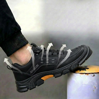 Chaussures de sécurité à embout d'acier, anti-perforation, respirantes, avec semelle intermédiaire en cuir microfibre et semelle extérieure en caoutchouc naturel, pour atelier