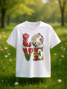 Womabauat T-shirt casual da donna a maniche corte con scollo rotondo, stampa floreale, cotone leggero, regalo primaverile/estivo per lei - Product Image 2