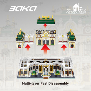 Baka 33221 MOC Idea Street View <span class=keywords><strong>Palazzo</strong></span> di Lusso, Kit di Costruzione Fai-da-Te, Set di Mattoncini per Modellismo - Product Image 3