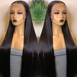 Letsfly Cheap Factory Price 13X4 Natural Black Peruvian Straight Bob Wigs Lace Front Closure Wigs For Black Women