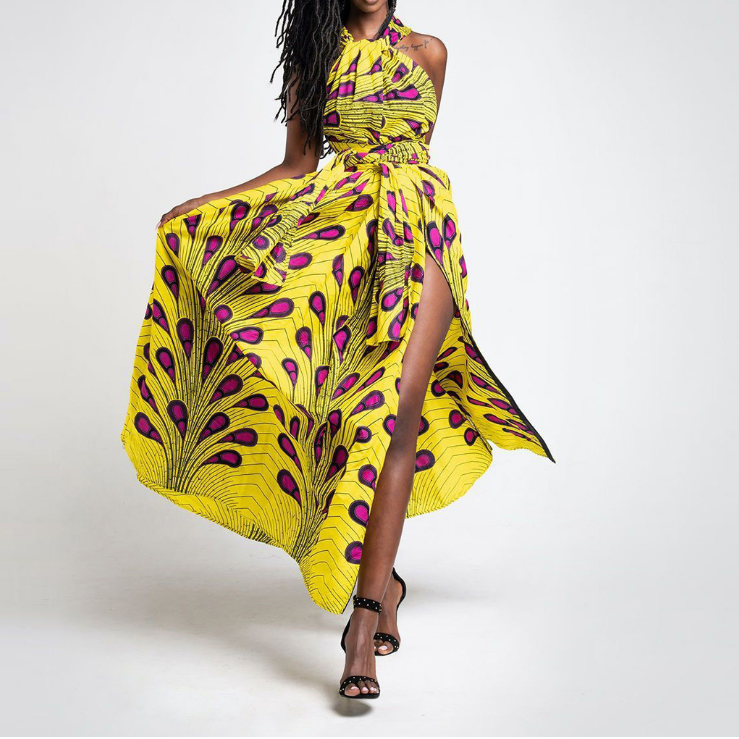 Long African Dresses Women's Traditional African Clothing Dashiki Ankara Bandage Maxi Dress Multiple Wear Print Summer Clothes