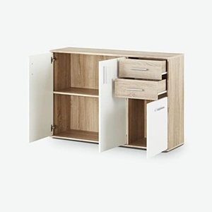 Cassettiera in Legno 120 X 82 X 35 Cm, Disponibile in Vari Colori, Perfetta per Soggiorni, Ingressi o Camere <span class=keywords><strong>da</strong></span> Letto - Product Image 2