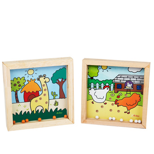 Amazon Offre Spéciale dessin animé poulet et d'oeufs équilibre <span class=keywords><strong>paume</strong></span> balle enfants jouets de puzzle en bois de haute Qualité <span class=keywords><strong>jeu</strong></span> - Product Image 3