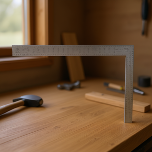 Escuadra de carpintero graduada de 12 pulgadas, herramienta de nivel en forma de L de acero para carpintería y construcción - Product Image 3