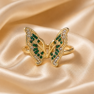 Anello a Farfalla Colorato per Donne, Gioiello da Dito alla Moda in Stile Europeo e Americano - Product Image 2