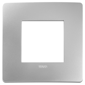 Vimar Plana Up 2M Silver Wall <b>Switch</b> Plate 9.7x12.5cm - Product Image 1