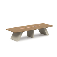 Table de conférence en bois de luxe personnalisée en usine Offre Spéciale bureau de réunion de négociation du personnel de bureau moderne et simple