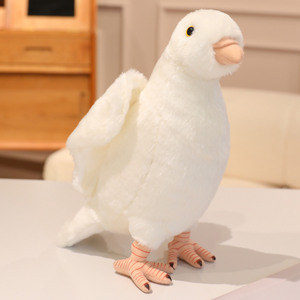 Juguete de Peluche con Diseño de Animalito Adorable, Simulación de Paloma, con Peluche Súper Suave y Relleno de Algodón PP, 30 cm, Gris y Blanco, Regalo Unisex - Product Image 2
