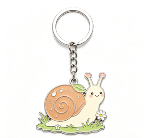 Custom Zinc Alloy Snail Keychain Enamel Color Metal Key <b>Ring</b> <b>Cartoon</b> Souvenir Gift - Product Image 2