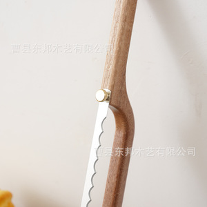Wooden <b>Bread</b> <b>Knife</b> Stainless Steel Blade 8-9.9in Durable Kitchen Tool For Slicing Toast Baguette Sandwich - Product Image 1