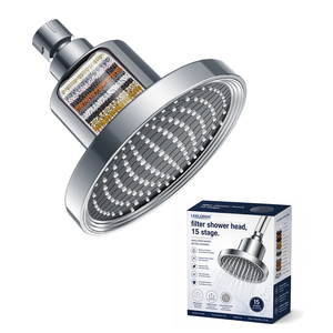 Soffione <span class=keywords><strong>Doccia</strong></span> Leelongs Anti-Intasamento ad Alta Pressione con Addolcitore d'Acqua e Filtro a 15 Stadi per Rimozione Cloro e Cura della Pelle - Product Image 1